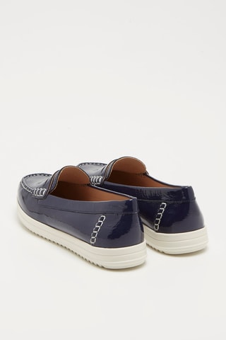 Mocassins en cuir Genova Moc - Bleu