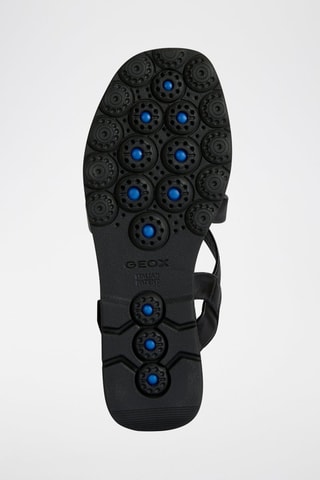 Sandales compensées en cuir de mouton Spherica EC6 - Noir
