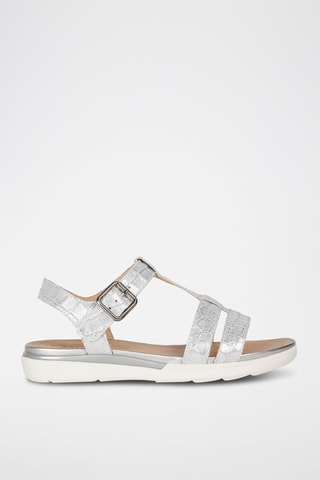 Sandales en cuir nappa D S. Hiver B - Gris clair
