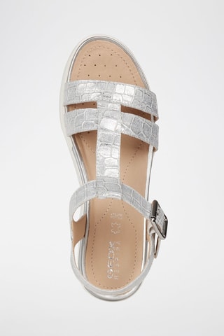 Sandales en cuir nappa D S. Hiver B - Gris clair