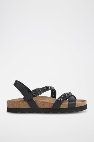 Sandales en cuir nappa Brionia High - Noir 