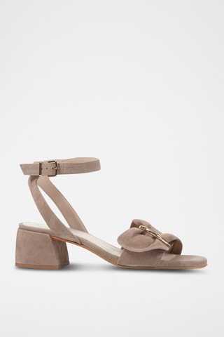 Sandales à talons en cuir de chèvre Licina - Taupe