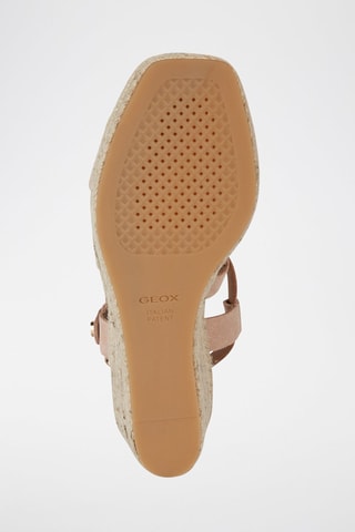 Sandales compensées en nubuck Panarea - Nude