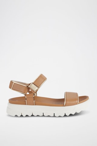 Sandales en cuir nappa D Xand - Camel