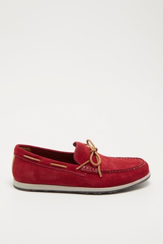Moccassins en nubuck Calarossa - Rouge