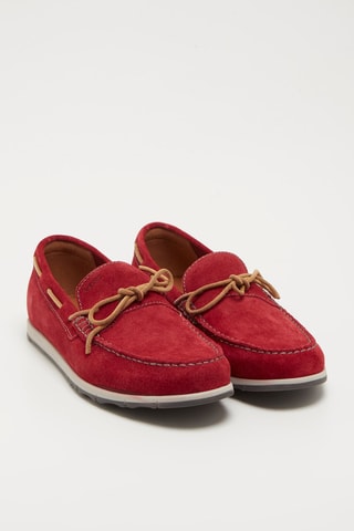 Moccassins en nubuck Calarossa - Rouge