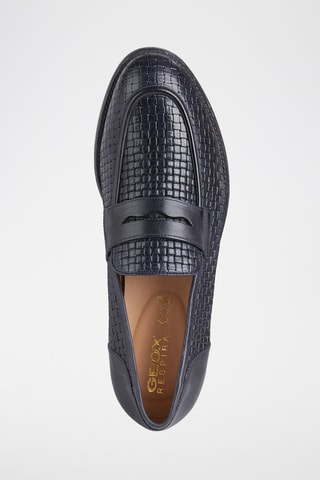 Mocassins en cuir Anghiari - Bleu nuit