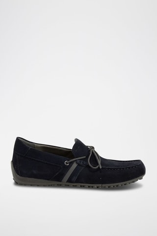 Chaussures bateau en nubuck Snake Moc - Bleu marine