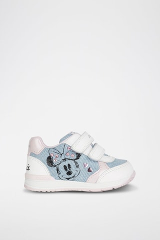 Baskets en cuir Minnie Disney Rishon - Blanc et bleu clair