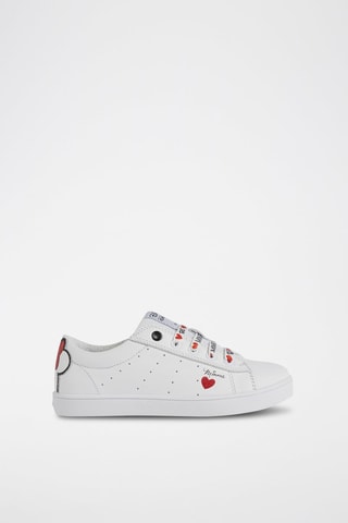 Baskets en cuir nappa Minnie Disney - Blanc