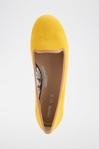 Slippers en cuir de chèvre nubuck Palmaria - Jaune 