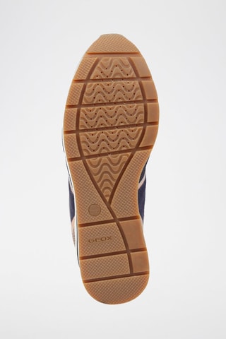 Baskets compensées en cuir Zosma - Bleu et doré