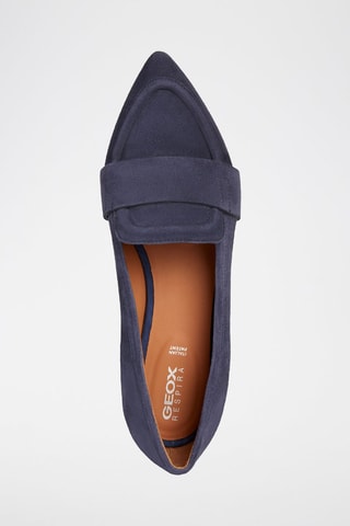 Mocassins en cuir de chèvre nubuck Charyssa - Bleu