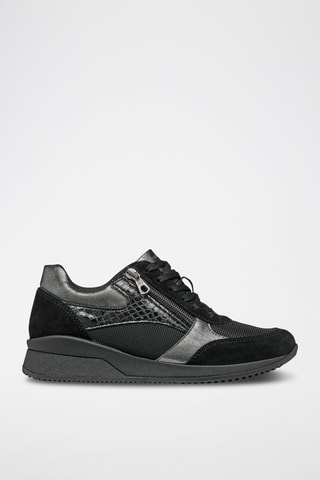 Baskets en nubuck Haleney - Noir
