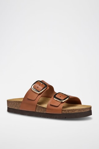 Sandales en cuir Brionia High - Marron