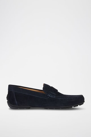 Mocassins en nubuck Moner - Bleu marine