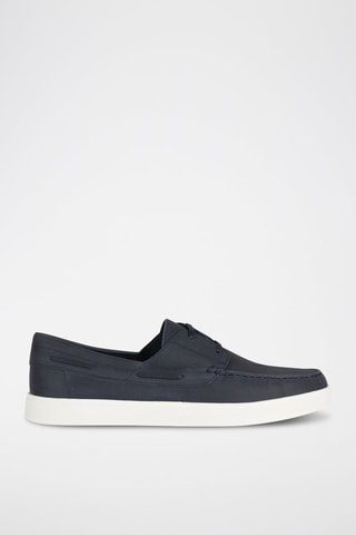 Chaussures bateau en cuir Avola - Bleu