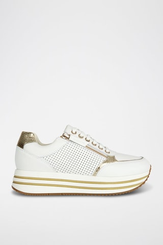 Baskets plateformes en cuir Kency - Blanc