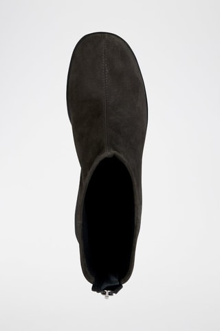 Bottines compensées en cuir de chèvre nubuck Spherica - Gris foncé