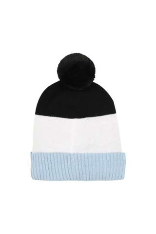 Bonnet à pompon - Blanc et noir - Boss