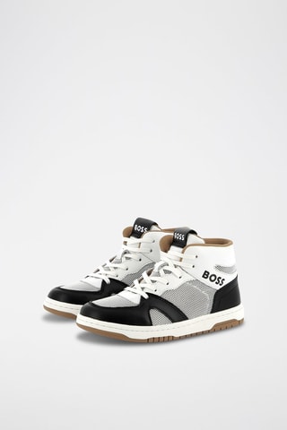 Baskets montantes en cuir - Blanc - Boss