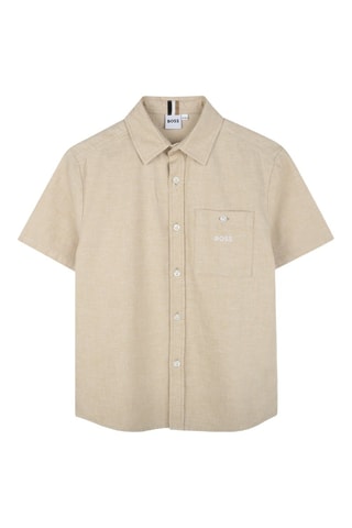 Chemise en lin - Beige - Boss