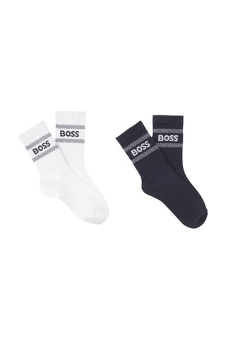 2 paires de chaussettes - Blanc et bleu marine - Boss