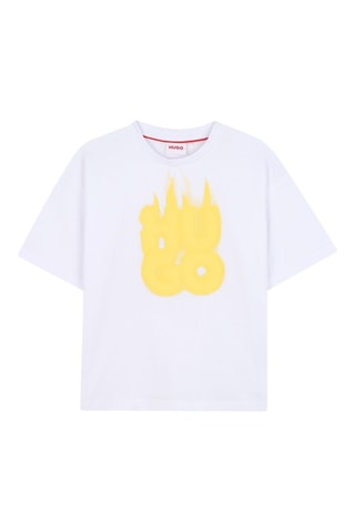 T-shirt en coton biologique - Blanc - Hugo