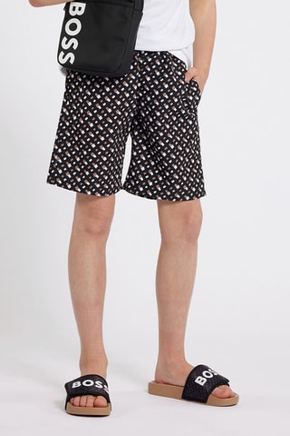Short de bain - Noir et marron - Boss