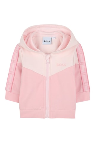 Ensemble 3 pièces en coton biologique - Vieux rose et blanc - Boss