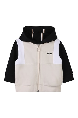 Sweat à capuche et jogging - Beige et noir - Boss