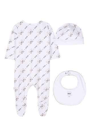 Ensemble 3 pièces en coton biologique - Blanc - Boss