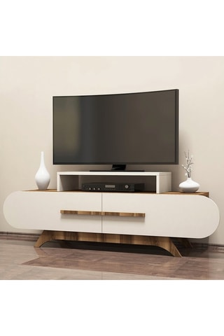Meuble TV 2 abattants  - 145 x 50 x 37 cm
