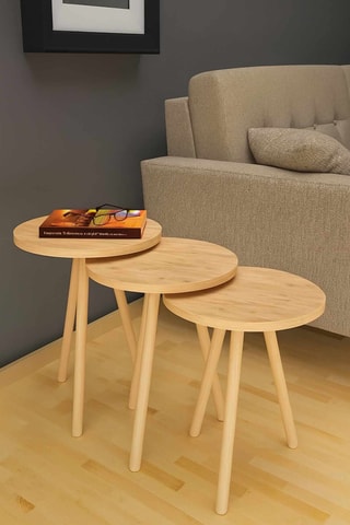 3 tables gigognes - 34 x 41 x 34 / 34 x 45  x 34 / 34 x 49 x 34 cm