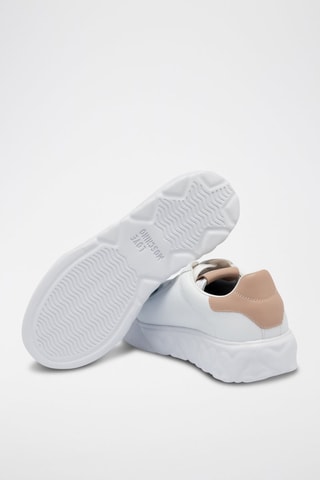 Baskets plateformes en cuir - Love Moschino - Blanc