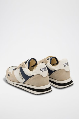Baskets en nubuck - Beige et bleu