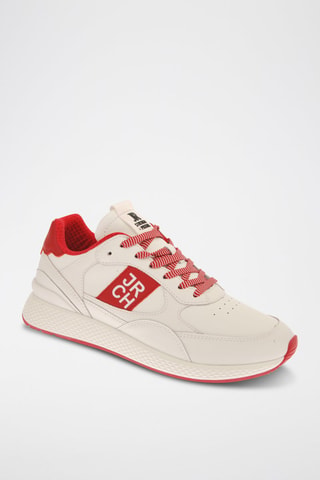 Sneakers en cuir - Rouge et blanc