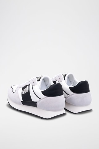 Baskets en nubuck - Blanc, bleu et gris