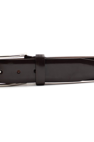 Cinturón de piel - Marrón oscuro