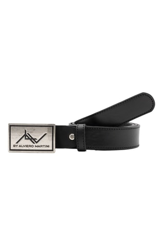 Cinturón de piel - Negro