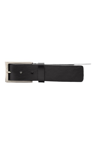 Cinturón de piel - Negro