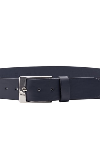 Cinturón de piel - Azul y plateado