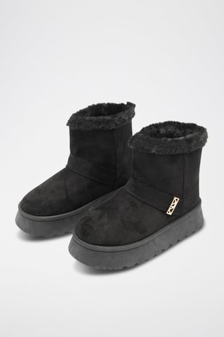 Botines forrados - Negro