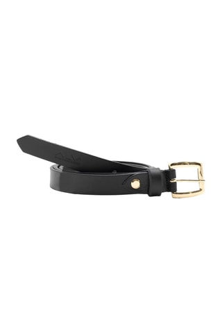 Cinturón de piel - Negro