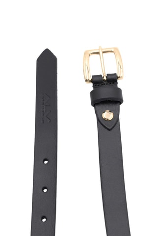 Cinturón de piel - Negro
