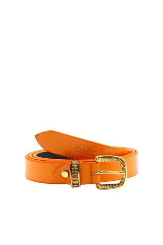 Cinturón de piel - Naranja