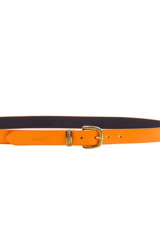 Cinturón de piel - Naranja