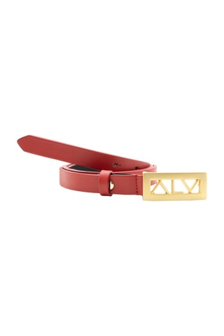 Cinturón de piel - Rojo y dorado