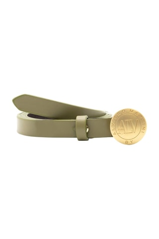 Cinturón de piel - Verde y dorado
