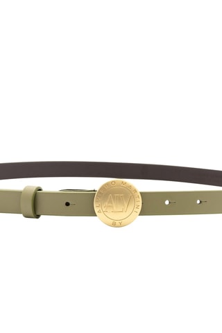 Cinturón de piel - Verde y dorado